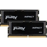 Kingston FURY Impact 32 GB DDR5-4800 (2x 16 GB) laptopgeheugen Zwart, KF548S38IBK2-32, SO-DIMM, XMP 3.0