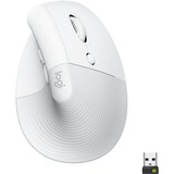 Logitech Lift Vertical Ergonomische Muis Wit/lichtgrijs, Bluetooth, 4000 DPI