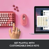 Logitech POP Keys - HEARTBREAKER, toetsenbord Lichtrood/wit, US lay-out, GX Brown, Bluetooth