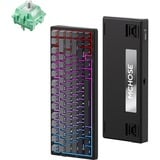 MCHOSE G75 Pro Tri-mode Gasket Structuur Mechanisch gaming toetsenbord Zwart, US lay-out, KTT Cabbage Tofu V2, 75%, RGB, hot swap, PBT Double-Shot, 2.4 GHz / USB-C / Bluetooth