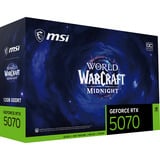 MSI GeForce RTX 5070 12G World of Warcraft MIDNIGHT VOID EDITION OC grafische kaart Nachtblauw/goud, DLSS 4, 3x DisplayPort, 1x HDMI 2.1