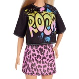 Mattel Barbie Fashionistas Doll 155 - "Rock” Graphic T-Shirt Pop 