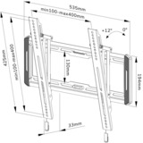 Neomounts by Newstar WL35-550BL14 tv wandsteun wandmontage  Zwart