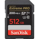 SanDisk Extreme PRO SDXC 512 GB geheugenkaart Zwart, UHS-I, Class 10, U3, V30