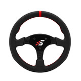 Simagic P-330R (Leather) stuur add-on Zwart/rood