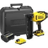 Stanley FATMAX V20 18V 16G Afwerktacker elektrische tacker Zwart/geel, Koffer, 2 accu's (2.0Ah) en oplader inbegrepen