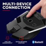 Trust GXT 122 Felox+ Verlichte gamingmuis Zwart, 200-12000 Dpi, 2.4 GHz, 2x Bluetooth