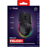 Trust GXT 122 Felox+ Verlichte gamingmuis Zwart, 200-12000 Dpi, 2.4 GHz, 2x Bluetooth