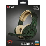 Trust GXT 411C Radius Gaming Headset - Jungle Camo Groen/camouflage kleur, 24359, Pc, PlayStation 4, PlayStation 5, Xbox One, Xbox Series X|S, Nintendo Switch