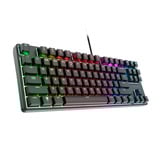 Trust GXT 864 Cada Compact mechanisch TKL, gaming toetsenbord Zwart, US lay-out, Huano Brown, Huano Brown switch, 80%, RGB, Hot swap