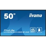 iiyama ProLite LH5075UHS-B1AG 49.5" 4K Ultra HD Public Display Zwart, HDMI, DisplayPort, LAN, USB, Audio, WiFi, Android