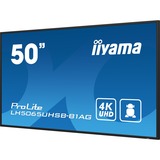 iiyama ProLite LH5075UHS-B1AG 49.5" 4K Ultra HD Public Display Zwart, HDMI, DisplayPort, LAN, USB, Audio, WiFi, Android