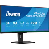 iiyama ProLite XCB3497WQSNP-B1 34" Curved UltraWide monitor Zwart, HDMI, DisplayPort, USB-C, LAN, Adaptive Sync