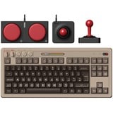 8BitDo Commodore 64 Bundel, gaming toetsenbord Beige/zwart, Britse lay-out, Kailh Box White V2