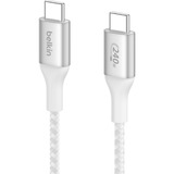 Belkin BoostCharge USB-C > USB-C kabel Wit, 1 meter, 240 W