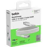 Belkin BoostCharge USB-C > USB-C kabel Wit, 1 meter, 240 W