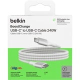 Belkin BoostCharge USB-C > USB-C kabel Wit, 1 meter, 240 W