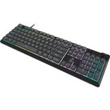 Corsair K55 CORE RGB, gaming toetsenbord Lichtgrijs, US lay-out, Membraan, RGB-leds