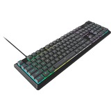 Corsair K55 CORE RGB, gaming toetsenbord Lichtgrijs, US lay-out, Membraan, RGB-leds