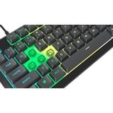 Corsair K55 CORE RGB, gaming toetsenbord Lichtgrijs, US lay-out, Membraan, RGB-leds