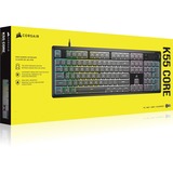 Corsair K55 CORE RGB, gaming toetsenbord Lichtgrijs, US lay-out, Membraan, RGB-leds