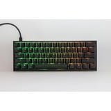 Ducky One 2 Pro Mini Classic RGB mechanisch gaming toetsenbord Zwart, US lay-out (QWERTY), Cherry MX Silent Red, 60%, RGB led, Double-shot PBT, QUACK Mechanics