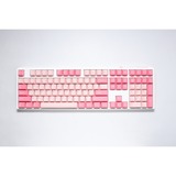 Ducky One 3 Gossamer Pink, toetsenbord Wit/roze, US lay-out, Cherry MX Silent Red, Double-shot PBT, Hot-swappable, QUACK Mechanics