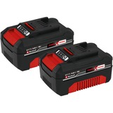 Einhell Power X-Change Twinpack 2x 4,0Ah 18V oplaadbare batterij Zwart/rood, 2 stuks