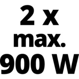Einhell Power X-Change Twinpack 2x 4,0Ah 18V oplaadbare batterij Zwart/rood, 2 stuks