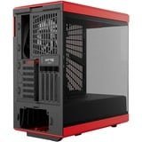 HYTE Y40 midi tower behuizing Rood/zwart | 2x USB-A | 1x USB-C | Tempered Glass