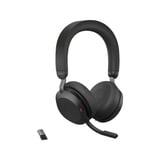 Jabra Evolve2 75 on-ear headset Zwart, Link380a