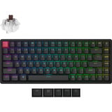 Keychron K2 QMK-J3 RGB mechanisch toetsenbord Zwart, US lay-out (QWERTY), Keychron Super Brown, 75%, RGB leds, Cherry double-shot PBT, hot swap, Bluetooth 5.2 | USB-C