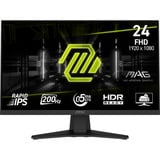 MSI MAG 244F 23.6" gaming monitor Zwart, 200 Hz, HDMI, DisplayPort, AMD FreeSync