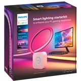 Philips Hue Starterkit - Play gradient lightstrip voor pc - 3x 24/27" led strip Zwart/wit, 3 stuks, 2000-6500K, RGB en wit