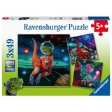 Ravensburger Dinosauriërs in de ruimte Puzzel 3x 49 stukjes