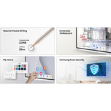 Samsung LH75WMFWLGCXEN Flip Pro Interactive Display WMF-X 4K Wit/grijs, HDMI, LAN, WiFi, BT, USB, Tizen 9.0, Touch
