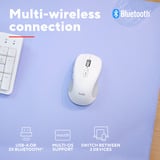 Trust Ferro Draadloze Muis Hyperscrollwiel Wit, 1000-3200 Dpi, 2.4G Hz, 2x Bluetooth, Stille Knoppen