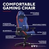 Trust GXT 721SM Ruya Pro Premium comfortabele gamingstoel Blauw/rood