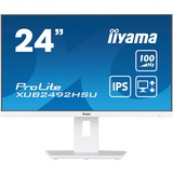 iiyama ProLite XUB2492HSU-W6 23.8" monitor Wit (mat), HDMI, DisplayPort, USB, Audio