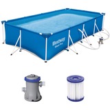 Bestway Steel Pro Frame Pool Set zwembad Blauw, 400cm x 211cm x 81cm, Incl. filterpomp