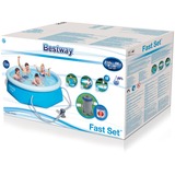 Bestway Zwembad fast set rond 244 blauw/lichtblauw, Incl. Filterpomp (220-240V)