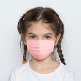 Diverse Mondmaskerset voor kinderen Pink, 2 stuks, herbruikbaar, uitwasbaar