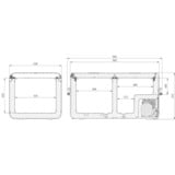 Dometic CFX3 95DZ koelbox Donkergrijs/lichtgrijs