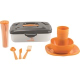 Easy Camp Cerf Picknick-Box servies Grijs/oranje, 4-persoons