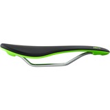 Fabric Scoop Elite Flat fietszadel Zwart/groen, 142mm, cro-mo rails