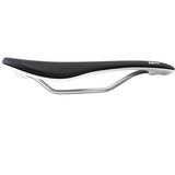 Fabric Scoop Elite Flat fietszadel Zwart/wit, 142mm, cro-mo rails