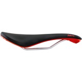 Fabric Scoop Elite Gel Radius fietszadel Zwart/rood, 155mm, cro-mo rails