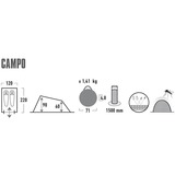 High Peak Campo tent Grijs/zwart