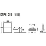 High Peak Capri 3.0 zonnezeil aluminium/grijs