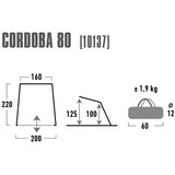 High Peak Cordoba 80 tent aluminium/donkergrijs